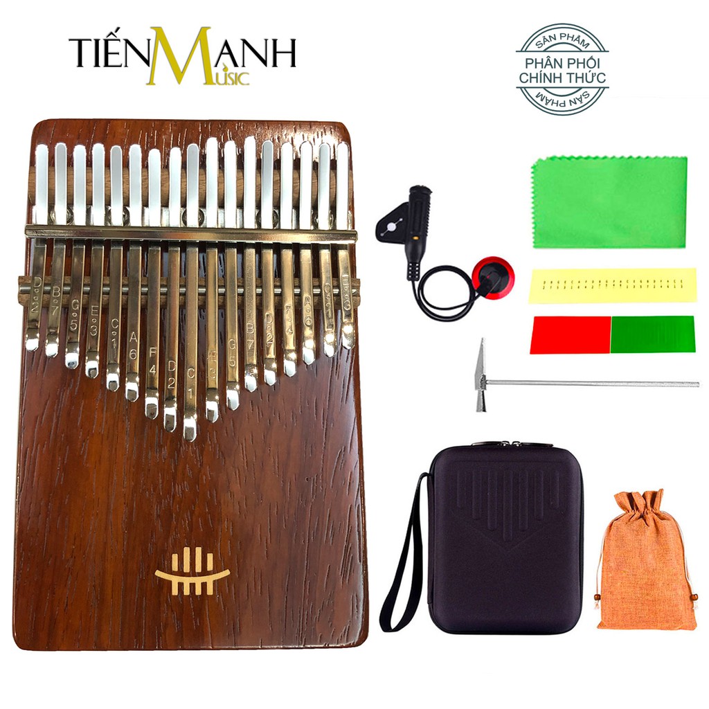 Đàn Kalimba 17 Phím Hluru KF-RR - Kèm hộp chống sốc, Pickup (Gỗ Red Rosewood) - Chính hãng KFRR