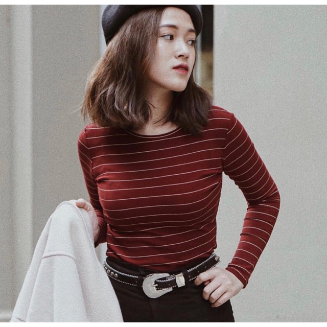 Áo kẻ đỏ chicbae21