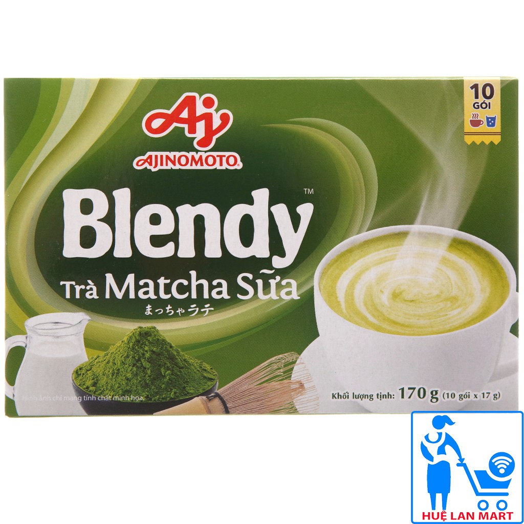 [CHÍNH HÃNG] Trà Matcha Sữa Ajinomoto Blendy Hộp 10 Gói x 17g