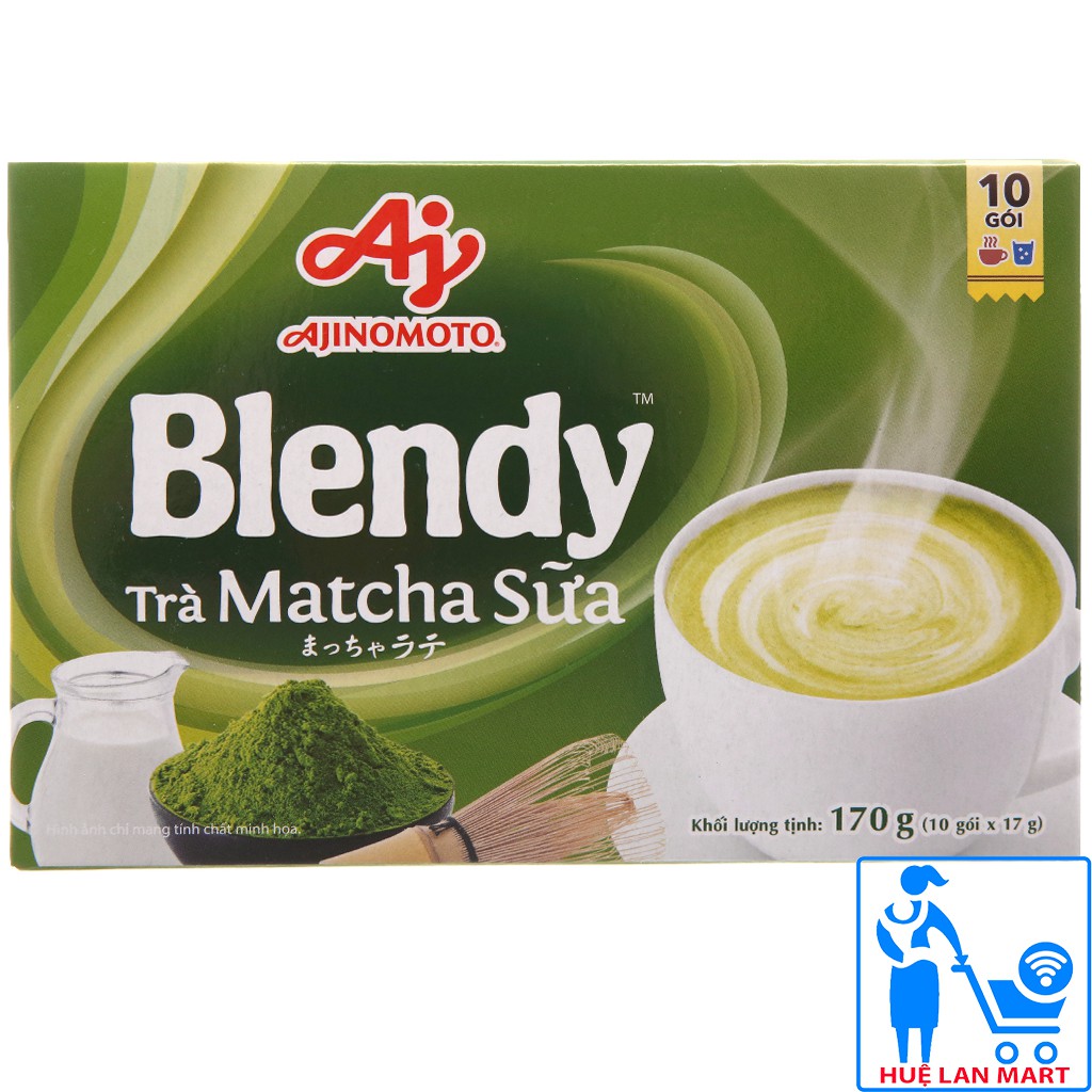 Trà Matcha Sữa Ajinomoto Blendy Hộp 10 Gói x 17g