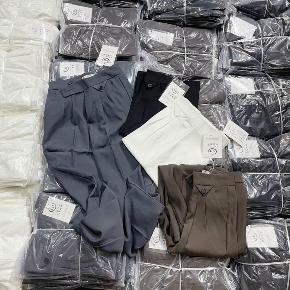 Suông cạp túi tam giác cúc quần suông lưng cao hàn quốc Quansuongcaptuitamgiac255