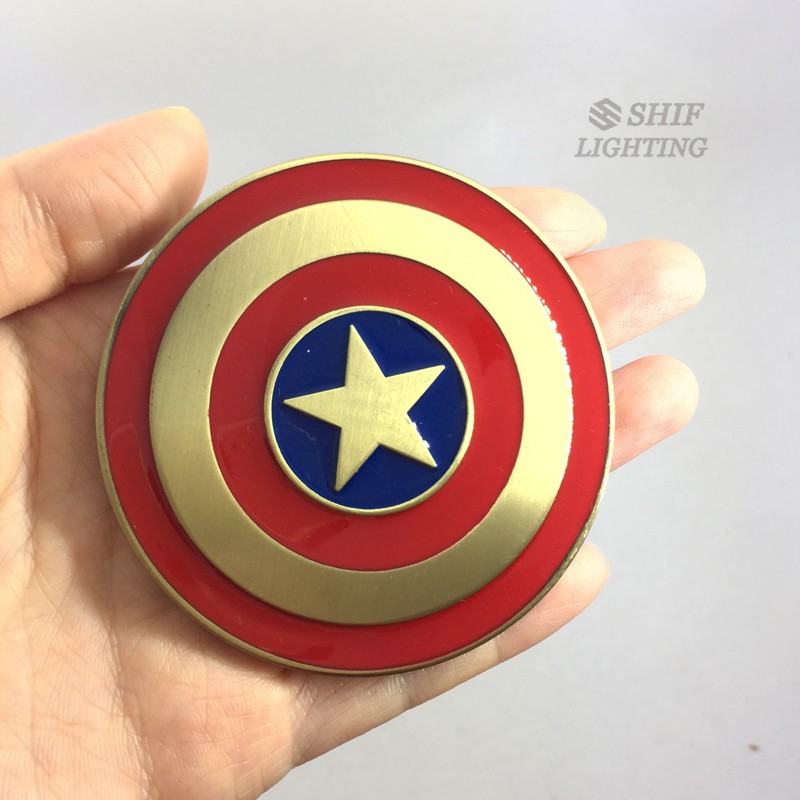 Miếng Dán Kim Loại Hình Khiên Captain America 1 X Trang Trí Xe Hơi / Mô Tô