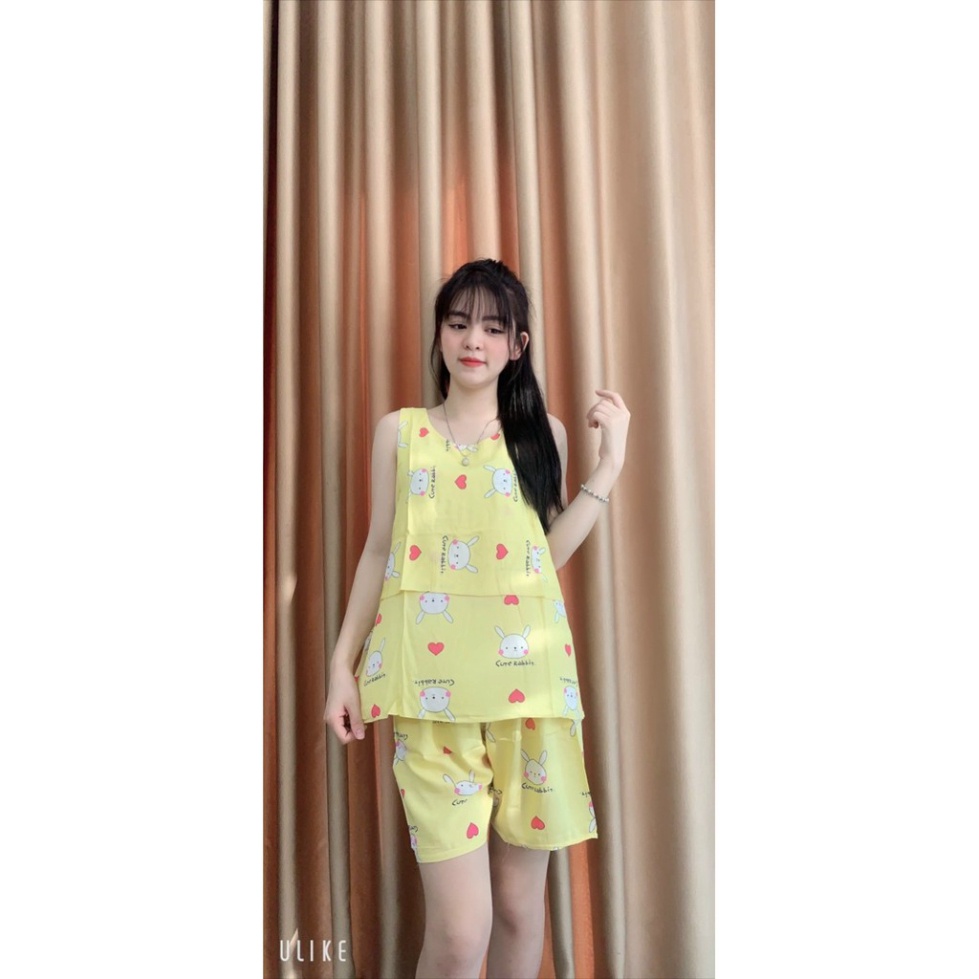 Shop Bầu Xinh Đồ bộ bầu lanh xát nách - Quần áo ngủ bà bầu mặc nhà thời cho mẹ chất Đẹp Giá Rẻ Bigsize ẢNH THẬT - HT-Kid