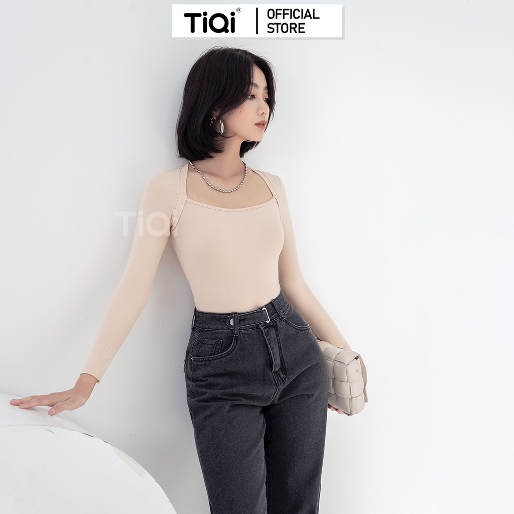 Quần jeans ống rộng nữ cạp cao street style TiQi Jeans B2-144