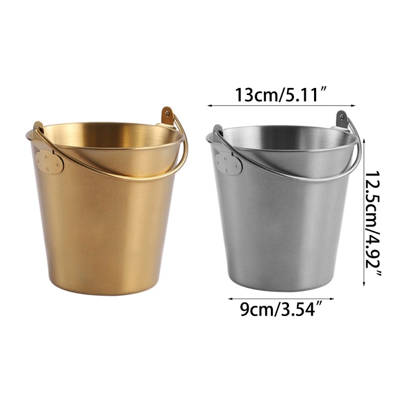 Xô Kim Loại Mini Đựng Kẹo / Snack Để Bàn Tiệc Tùng