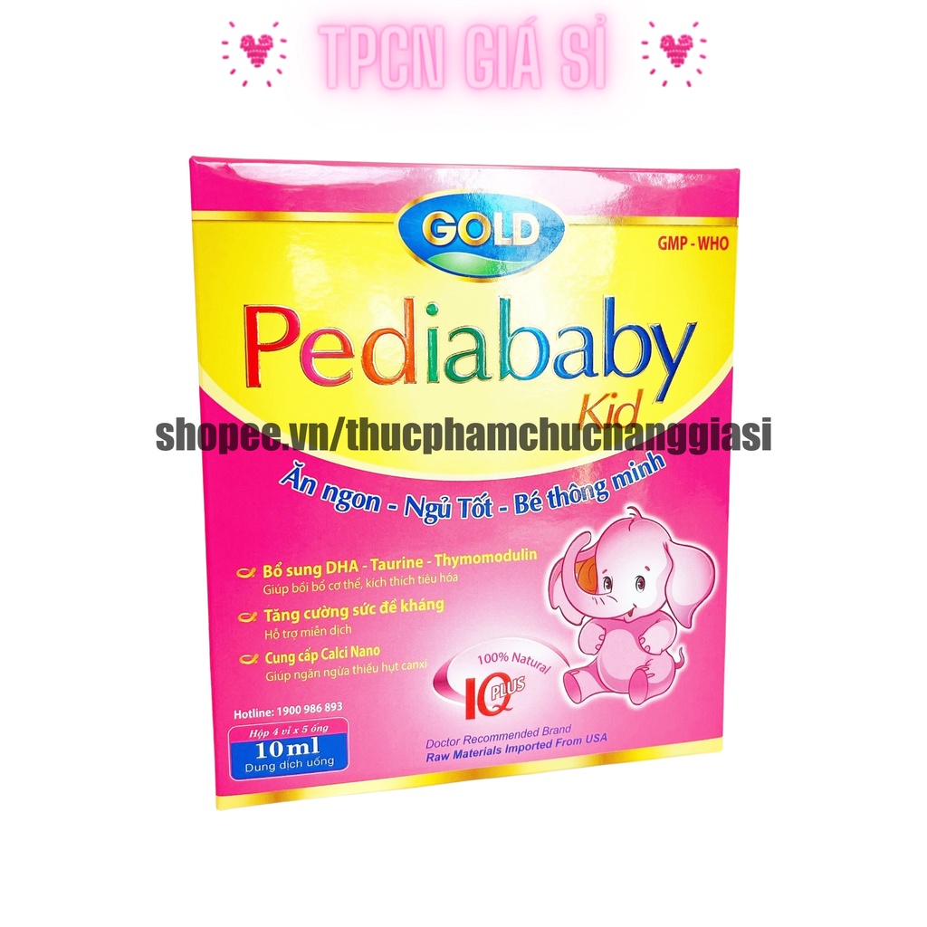 [Hot] Siro PEDIBABY KID giúp bé ăn ngủ ngon, hỗ trợ tăng cường sức đề kháng - Hộp 20 ống