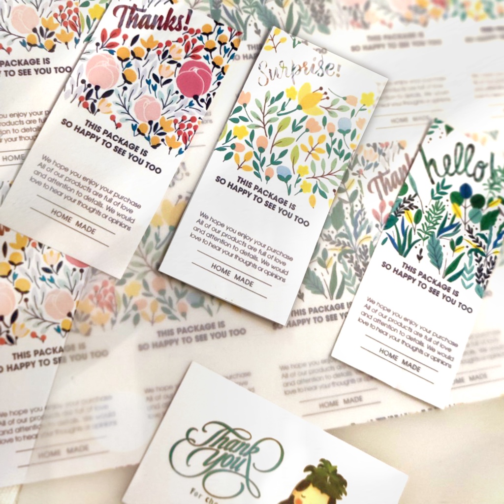 Set Sticker dán hộp - Tem dán niêm phong Thank you  Nhãn đóng gói hàng hóa  DIN Store
