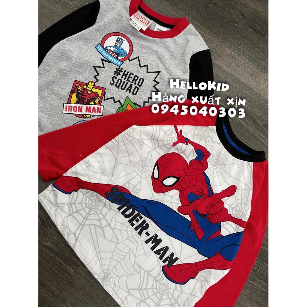 B128 - Bộ thun dài tay marvel cho bé