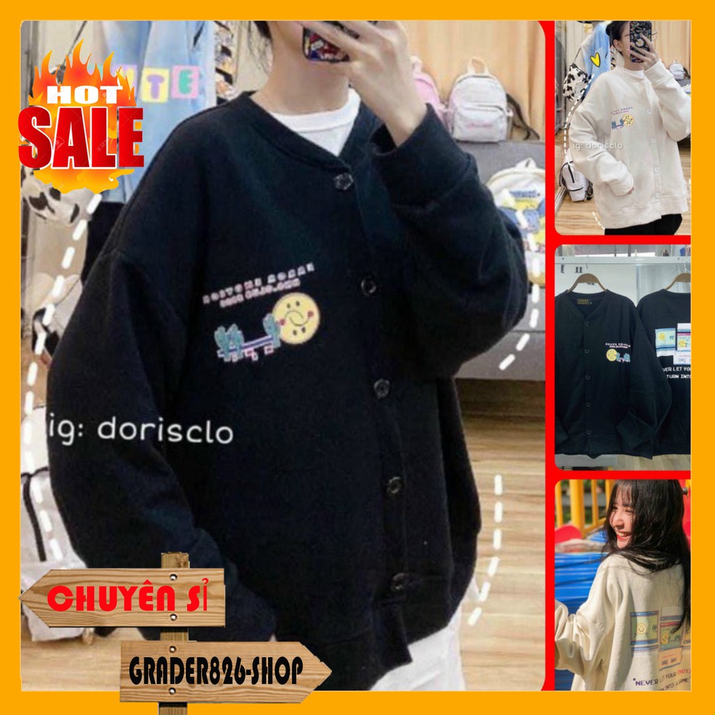 [DEAL] Áo Sweater Nỉ - Áo Hoodie Nữ Nam Unisex KHUY 2 Màu Siêu Hot - Kèm DEAL Sốc Áo Thun