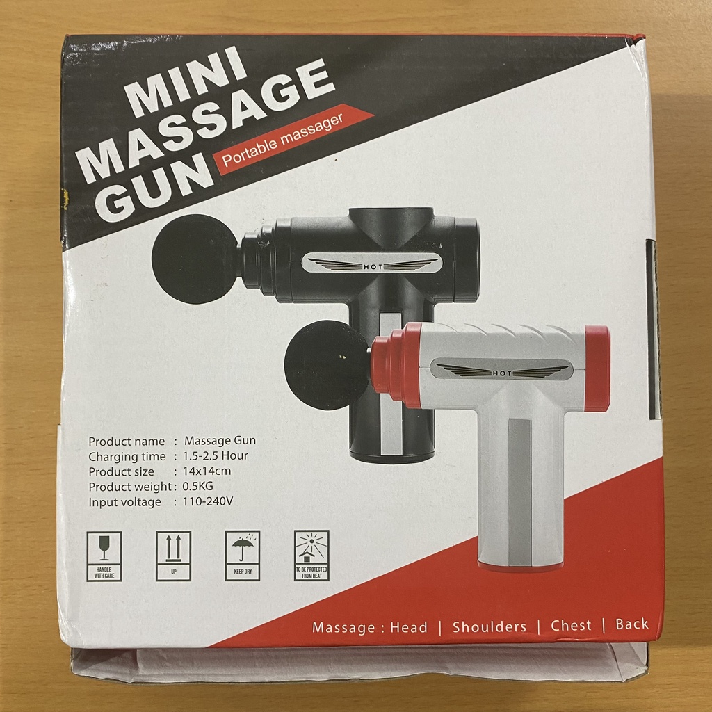 Máy Massage Gun Mini cầm tay 4 đầu tiện lợi