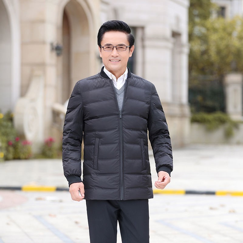 Áo khoác dành cho người trung niên và cao tuổi mới của nam giới cộng với nhung dày dặn của bố vào mùa đông mặc áo khoác