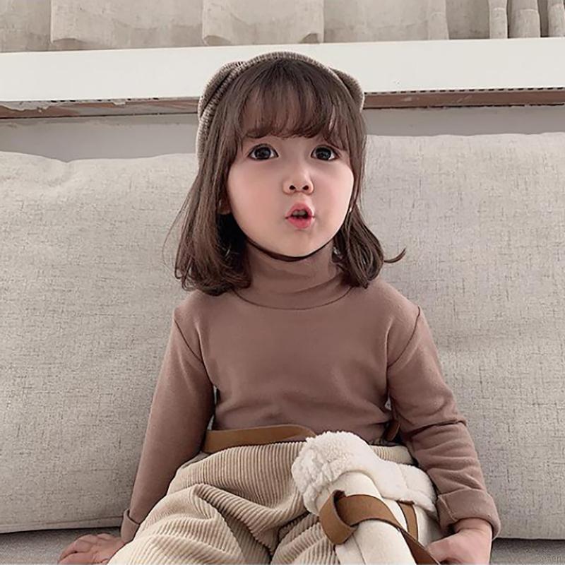 Áo Thun Tay Dài Cổ Lọ Thời Trang Cho Bé Cao Từ 80 Đến 140cm