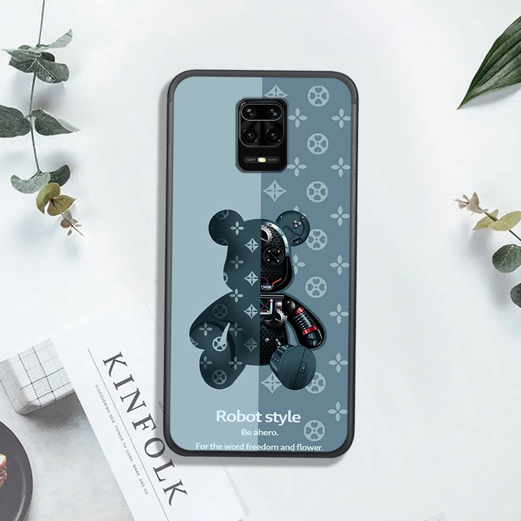[HOT]ỐP  XIAOMI REDMI NOTE 9 - NOTE 9S - NOTE 9 PRO  , In Hình Gấu Robot họa tiết L-V màu sắc cực đẹp.