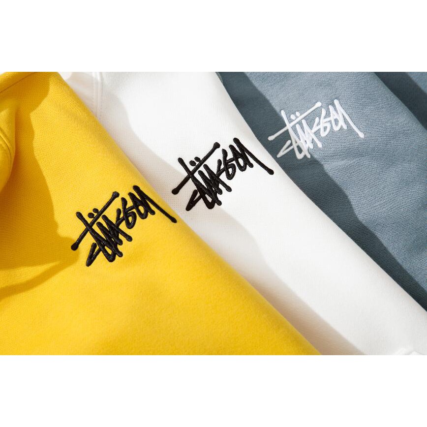 Áo Hoodie Cotton Thêu Chữ Stussy Thời Trang Cho Nam Nữ