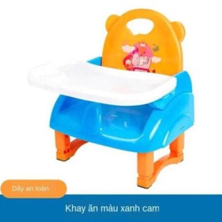 dth94 ℡❦✿Ghế ăn cho bé đa chức năng gia dụng có thể gấp gọn trẻ em di động Bàn chống ngã <