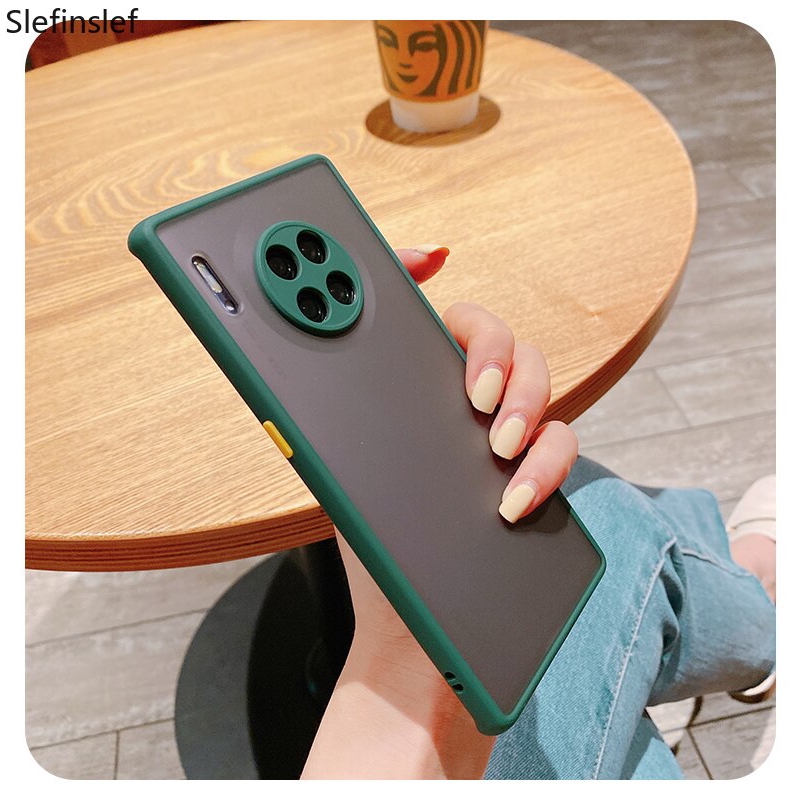 Mờ / Matte Ốp Điện Thoại Cứng Nhám Trong Suốt Chống Sốc Bảo Vệ Camera Cho Huawei P30 P40 Pro Nova 2i 3i 4e 5t 6se 7i 7se 7 Pro