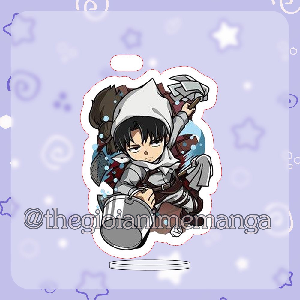 (3cm) Mô hình Standee ATTACK ON TITAN Đại chiến Titan anime chibi mica trưng bày