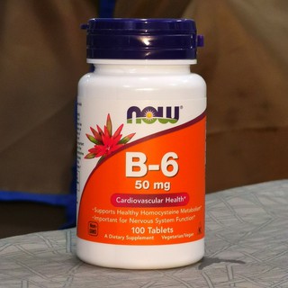 Thực phẩm bổ sung now vitamin b6 50mg 100 viên
