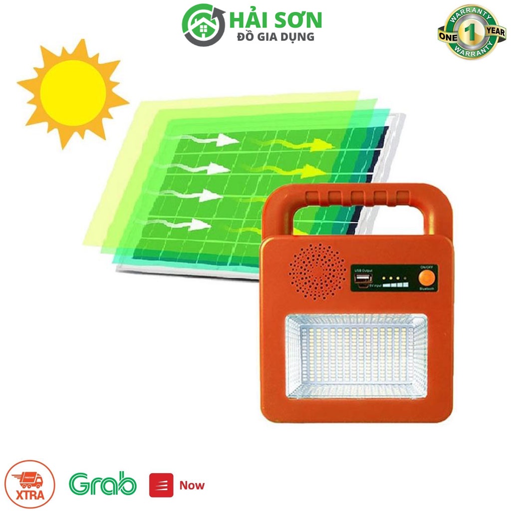 Đèn Xách Tay Năng Lượng Mặt Trời Tích Hợp Sạc Bằng Năng Lượng Mặt Trời,Đèn Có Loa Bluetooth 4.1 Bảo Hành 12 Tháng úp