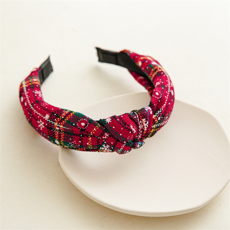 Băng Đô Cài Tóc Rửa Mặt Áp Suất Lớn Thắt Nút Phong Cách Giáng Sinh Cho Nữ Hàng Có