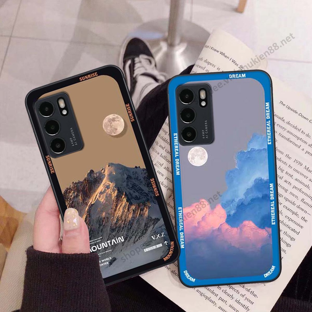 Ốp Oppo Reno6 / Reno6 Z 5G / Reno 6 hình vũ trụ, mountain, cloud phong cách cá tính