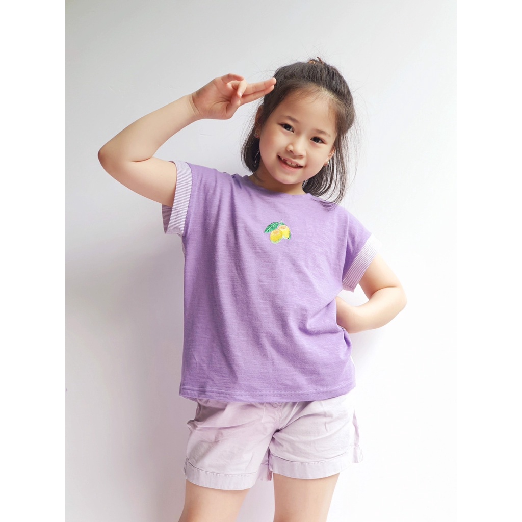 Áo thun Toto Heros cotton phối vải xanh/tím BG