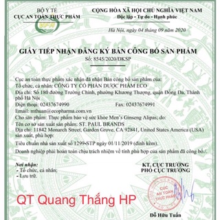 Sâm Alipas Platinum ( CÓ TEM CÀO TÍCH ĐIỂM CHÍNH HÃNG)