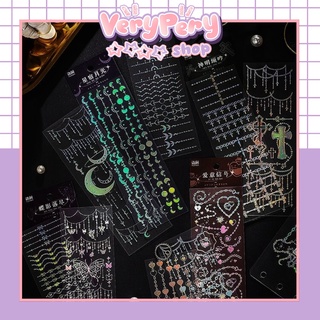 Tấm Sticker Trong Suốt Trang Trí Album, Trang Trí Toploader, Làm Bulletjournal