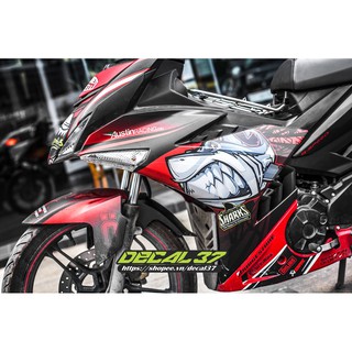 Tem Trùm Exciter 150 Shark đỏ đen