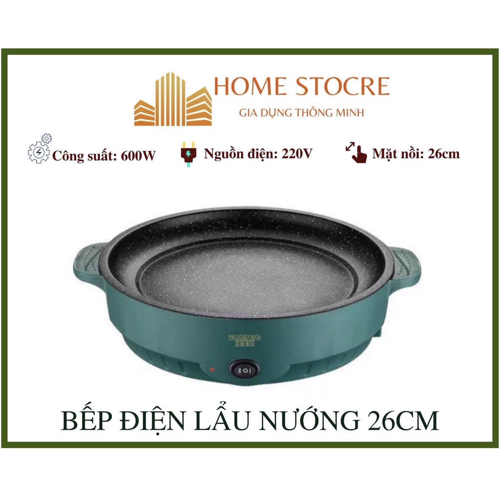 Chảo Rán, Nướng Điện Đa Năng 2 Nấc Nhiệt chống Dính Vân Đá Cao Cấp SiZe 26 cm  Bảo Hành 6 tháng