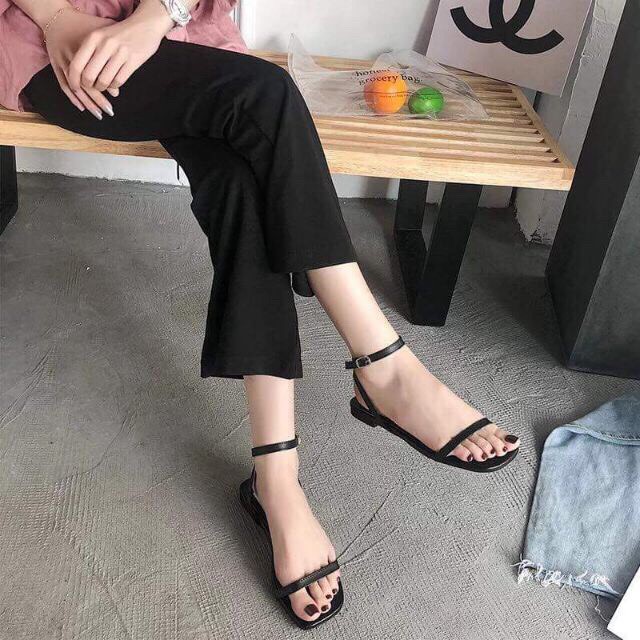 Dép sandal đế bằng hai dây mảnh siêu hot mã S14