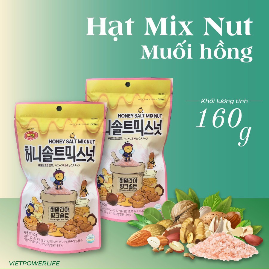 Hạnh nhân tẩm bơ mật ong / bắp / hạt tổng hợp mix nut muối hồng / phô mai mật ong Murgerbon gói 200g - Hàn Quốc | BigBuy360 - bigbuy360.vn