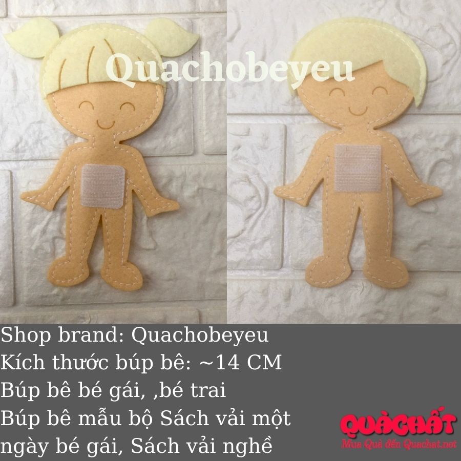 Đồ chơi búp bê vải cho bộ Sổ tay thiết kế, Thiế kế thời trang 4 mùa, Sách vải một ngày bé gái, Sách vải nghề nghiệp