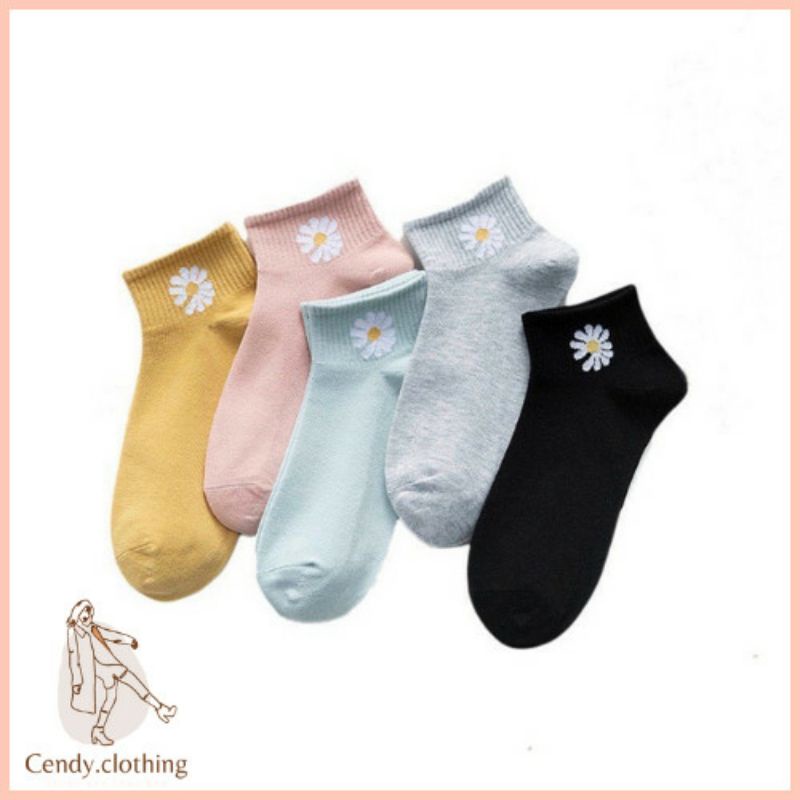 Vớ Hoa Cúc, Vớ Gấu Hot Trend Màu Ngẫu Nhiên Cendy Clothing