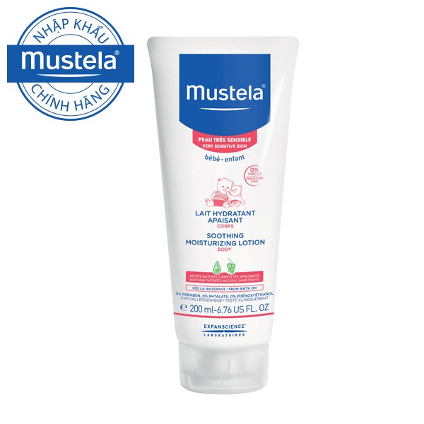 Sữa Dưỡng Da Toàn Thân Cho Trẻ Sơ Sinh & Em Bé Có Da Nhạy Cảm Mustela 200ml