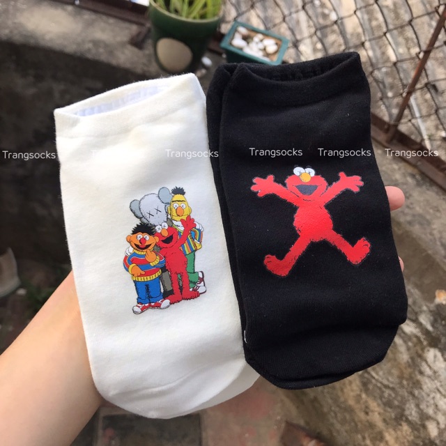 Box 5 đôi tất Sesame street, Kaws Elmo, Simpson