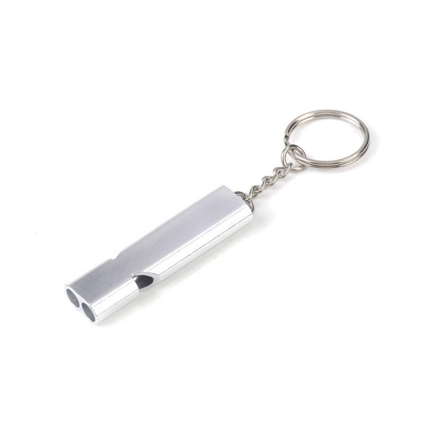 Double-frequency Alloy Aluminum Emergency Survival Whistle Outdoor Tool Keychain