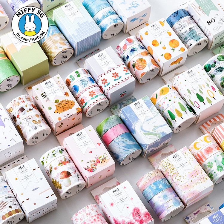 Bộ 3 washi tape GỢN SÓNG