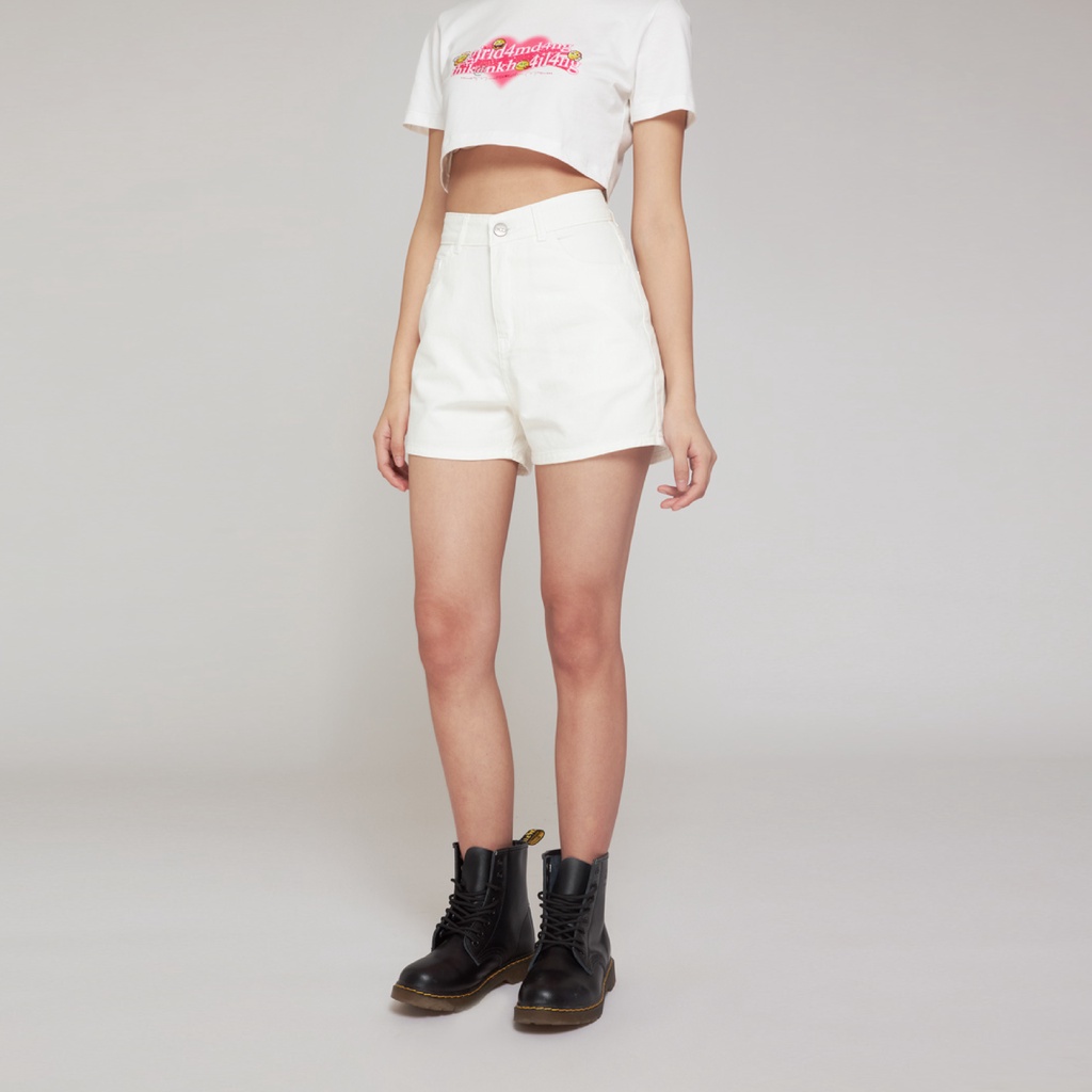 Quần Short BOO Nữ Dáng High Waisted Phong Cách Gen Z Cá Tính