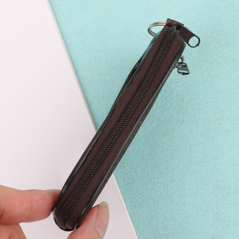 Ví Đựng Tiền Xu / Chìa Khóa / Thẻ Mềm Có Khóa Kéo Cho Nam Và Nữ