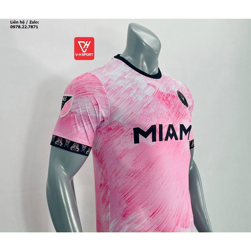 Bộ Quần Áo Bóng Đá Inter Miami Màu Hồng 2022-2023