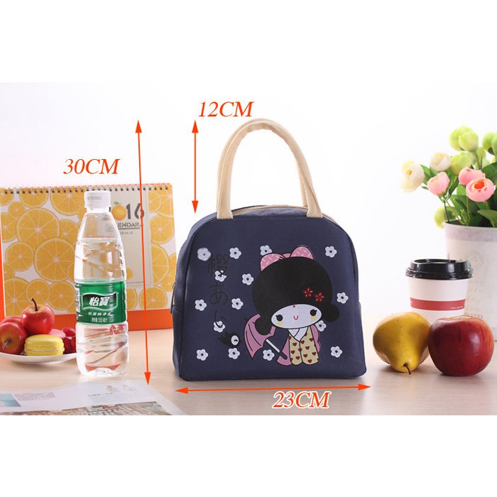 Túi xách giữ nhiệt hình cô gái nhật - BX0996