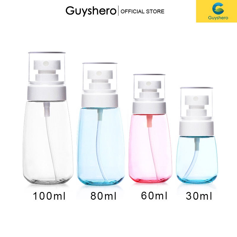 Guyshero Bình xịt trong suốt đựng tinh dầu/ nước hoa dung tích 30ml/60ml/80ml/100ml