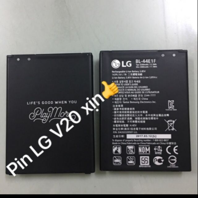 Pin LG V20 (BL- 44E1F) 3200mAh Chính Hãng bảo hành 6 tháng