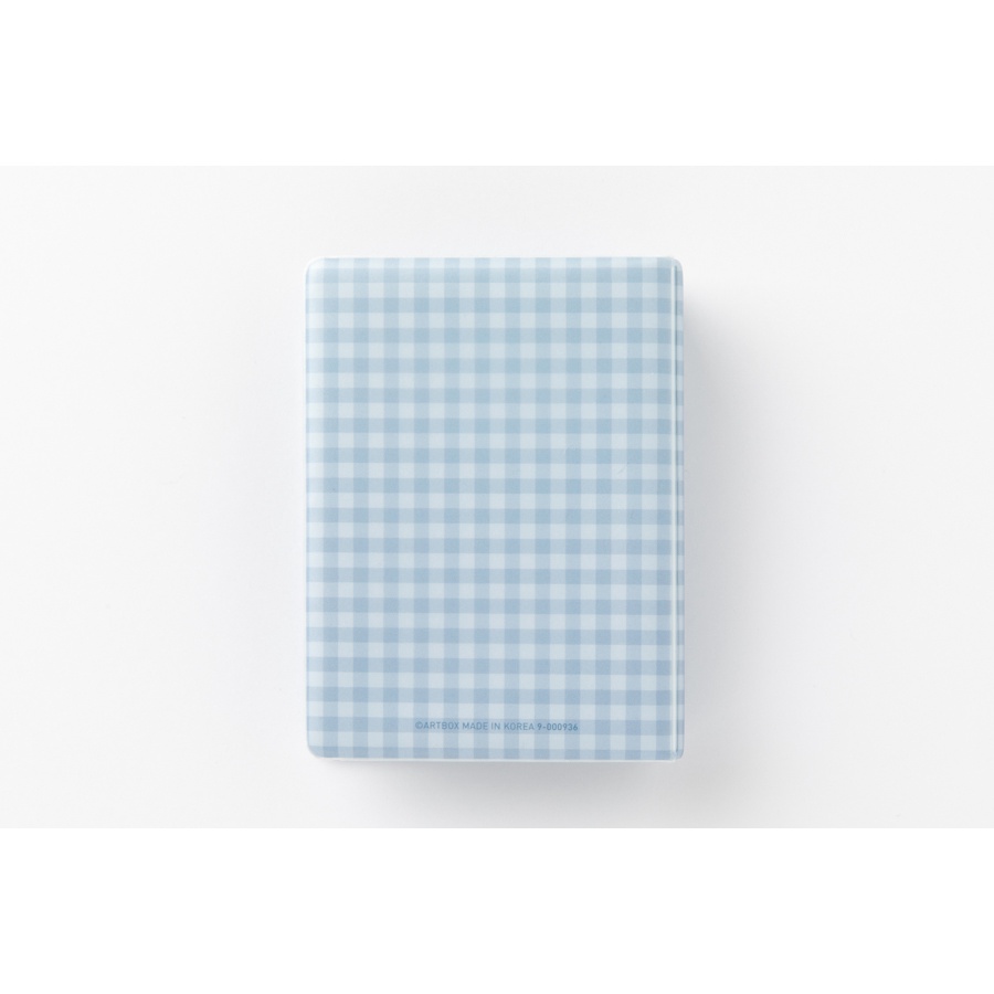 Binder Collect Book Đựng Photo Card Ảnh ARTBOX Hàn Quốc 40 Sleeves Màu Xanh Dương Kẻ Caro