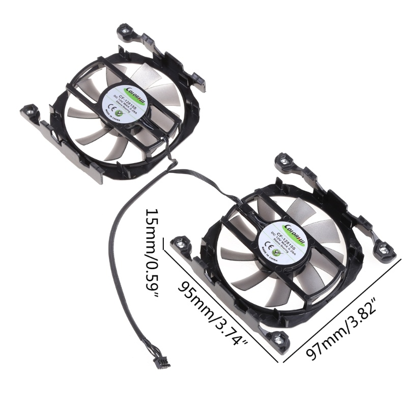 1 Cặp Quạt Tản Nhiệt L196 8015PWM-4P Cho Thẻ Đồ Họa DC 12V 0 45A Inno3D 260 GTX 750ti GTX660 GTX 750