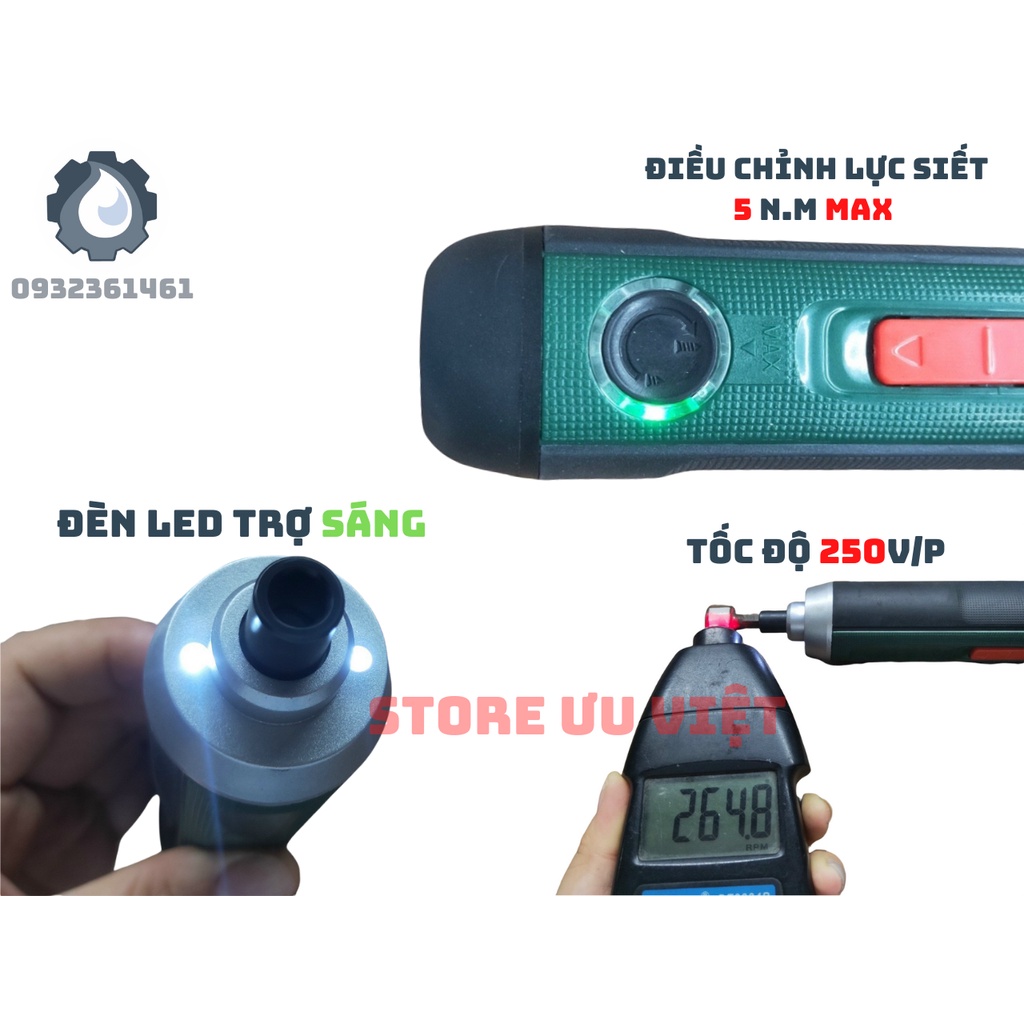 Máy bắt vít mini dùng pin điều chỉnh lực siết 25 phụ kiện Dekton Model DKCV0501