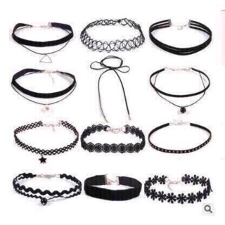 Bộ 12 vòng cổ chocker cá tính