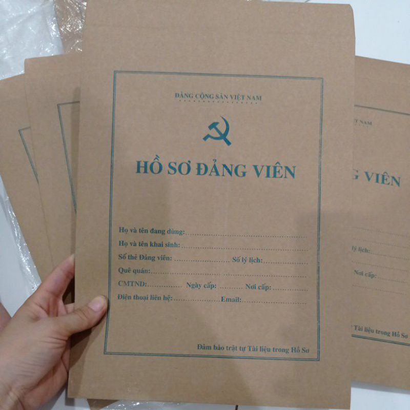 BÌA HỒ SƠ ĐẢNG VIÊN LOẠI DÀY ĐẸP (10 cái)