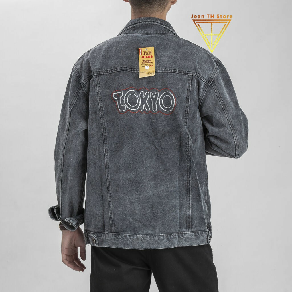 Áo Khoác Jean Nam Xám Thêu Tokyo, Áo Khoác Bò Nam Cao Cấp Sang Trọng Cá Tính, Thời Trang | BigBuy360 - bigbuy360.vn